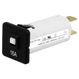 Întrerupător de Supracurent 16A 240VAC 48VDC SPST | Electronic-mag.ro | Componente Electronice