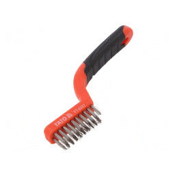 Perie de sârmă inoxidabilă 180mm cu 3 şiruri de perii | Electronic-mag.ro | Componente Electronice