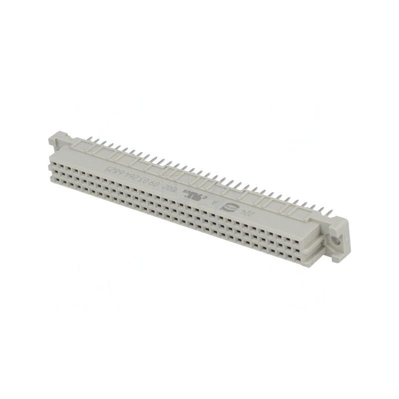 Soclu DIN 41612 Tip C Mamă 64 PIN THT Drept Termoplast | Electronic-mag.ro | Componente Electronice