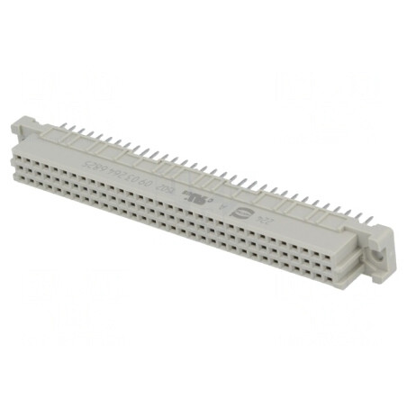Soclu DIN 41612 Tip C Mamă 64 PIN THT Drept Termoplast | Electronic-mag.ro | Componente Electronice