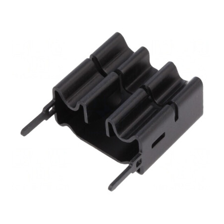 Radiator extrudat TO220 negru aluminiu 19x22x11 mm | Electronic-mag.ro | Componente Electronice