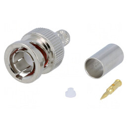 Mufă BNC Tată 75Ω Crimpată Aurită | Electronic-mag.ro | Componente Electronice