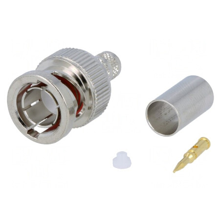 Mufă BNC Tată 75Ω Crimpată Aurită | Electronic-mag.ro | Componente Electronice