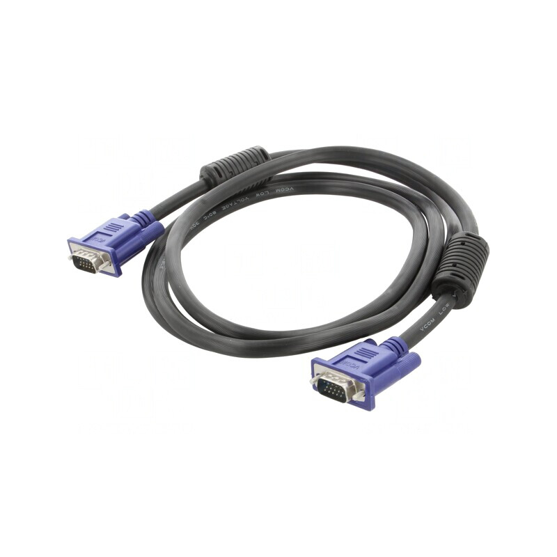 Cablu D-Sub 15 pini HD negru 1.8m | Electronic-mag.ro | Componente Electronice Cablu D-Sub 15 pini HD negru 1.8m | Electronic-mag.ro | Componente Electronice