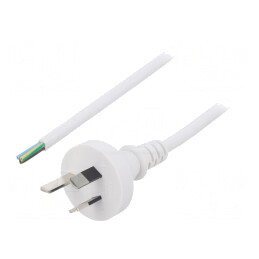Cablu Alb PVC 3x0,75mm2 1,8m cu Mufă | Electronic-mag.ro | Componente Electronice