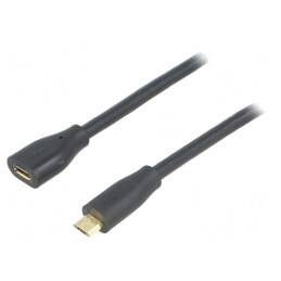 Cablu USB 2.0 Micro USB B 1m Negru | Electronic-mag.ro | Componente Electronice