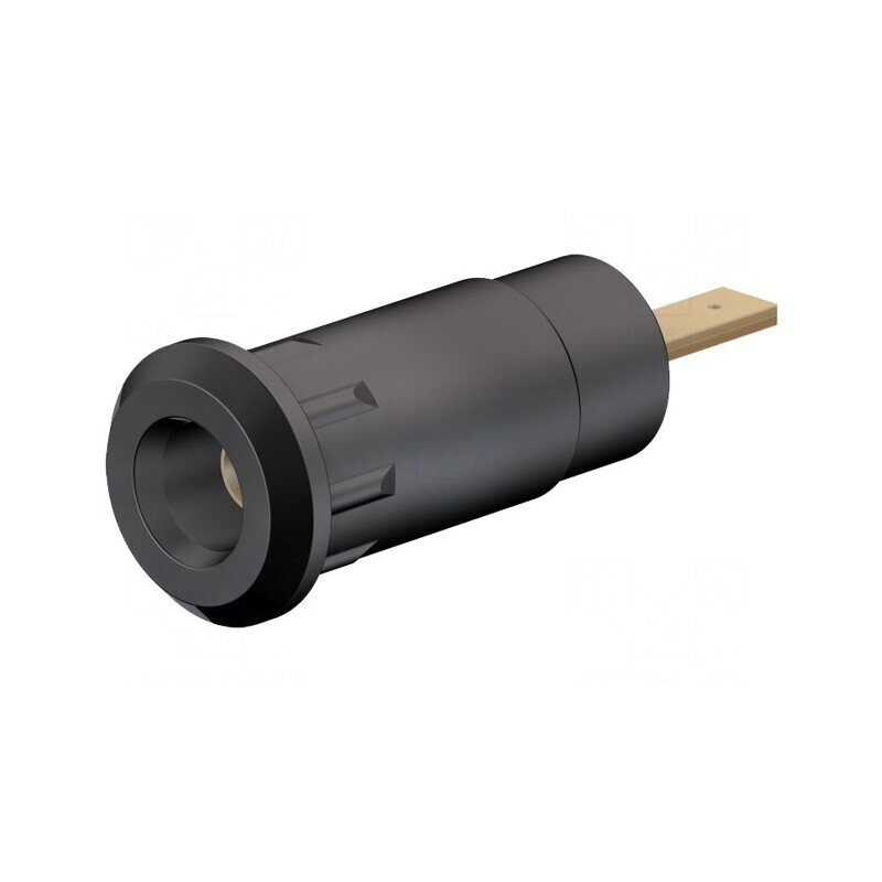 Soclu banană neagră 2mm 10A pentru panou cu izolație | Electronic-mag.ro | Componente Electronice