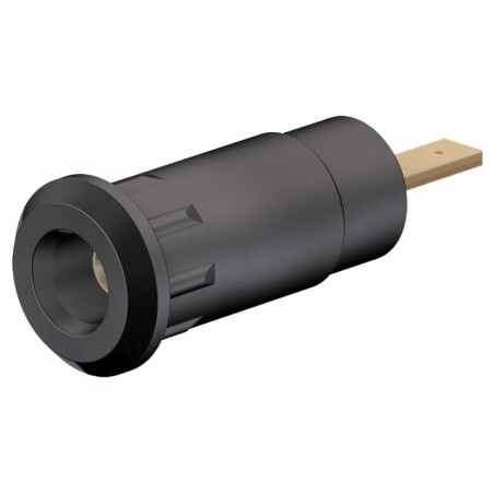 Soclu banană neagră 2mm 10A pentru panou cu izolație | Electronic-mag.ro | Componente Electronice