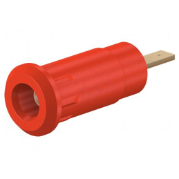 Soclu Banană 2mm 10A 28mm Roșie Panou Izolat | Electronic-mag.ro | Componente Electronice