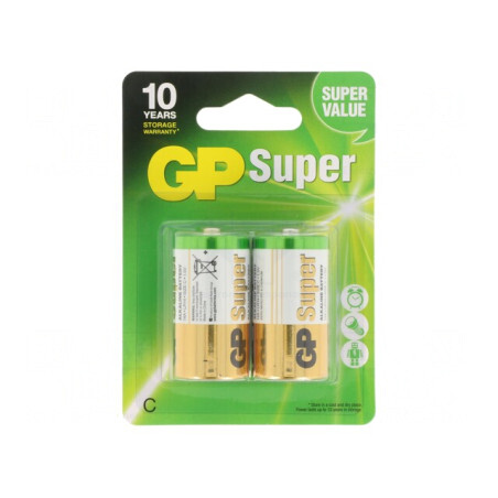 Baterie alcalină 1,5V C 2 buc. | Electronic-mag.ro | Componente Electronice