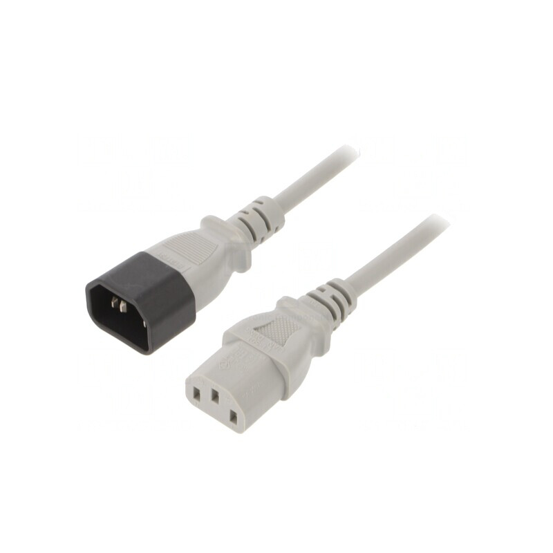 Cablu Alimentare 1m Gri 10A IEC C13 C14 | Electronic-mag.ro | Componente Electronice Cablu Alimentare 1m Gri 10A IEC C13 C14 | Electronic-mag.ro | Componente Electronice