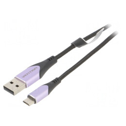 Cablu USB 2.0 A la Micro B 1m Negru | Electronic-mag.ro | Componente Electronice