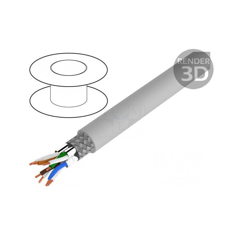 Cablu Ethernet S/FTP CAT7 LSZH Gri 6.2mm | Electronic-mag.ro | Componente Electronice Cablu Ethernet S/FTP CAT7 LSZH Gri 6.2mm | Electronic-mag.ro | Componente Electronice