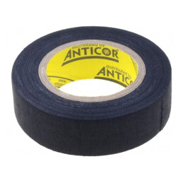 Bandă textilă neagră 19mm x 10m 250um | Electronic-mag.ro | Componente Electronice
