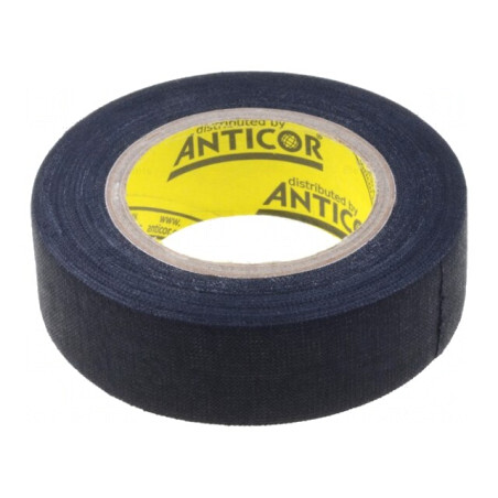 Bandă textilă neagră 19mm x 10m 250um | Electronic-mag.ro | Componente Electronice