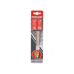 Drill Bit for Metal 3mm HSS-R TIN Coated | Electronic-mag.ro | Componente Electronice