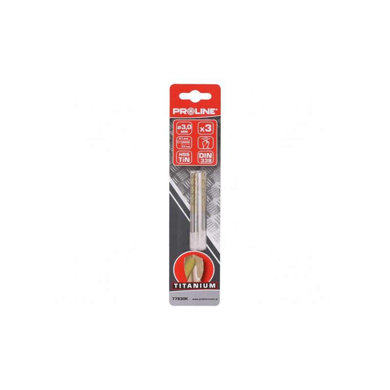 Drill Bit for Metal 3mm HSS-R TIN Coated | Electronic-mag.ro | Componente Electronice