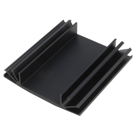 Radiator extrudat cu aripioare negru 75mm x 70mm TO3 | Electronic-mag.ro | Componente Electronice