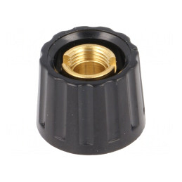 Buton rotativ plastic negru 6mm 20x15mm | Electronic-mag.ro | Componente Electronice
