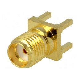 Soclu SMA mamă 50Ω THT aurit pentru PCB | Electronic-mag.ro | Componente Electronice