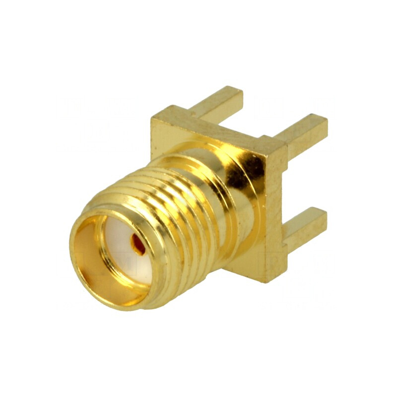 Soclu SMA mamă 50Ω THT aurit pentru PCB | Electronic-mag.ro | Componente Electronice