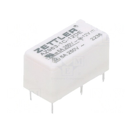 Releu Electromagnetic SPDT 12VDC 6A PCB | Electronic-mag.ro | Componente Electronice