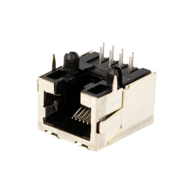 Soclu RJ45 8p8c pentru PCB THT | Electronic-mag.ro | Componente Electronice