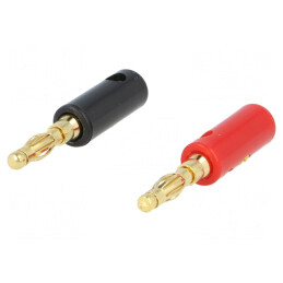 Conector Banană 4mm Aurit pentru Cablu | Electronic-mag.ro | Componente Electronice