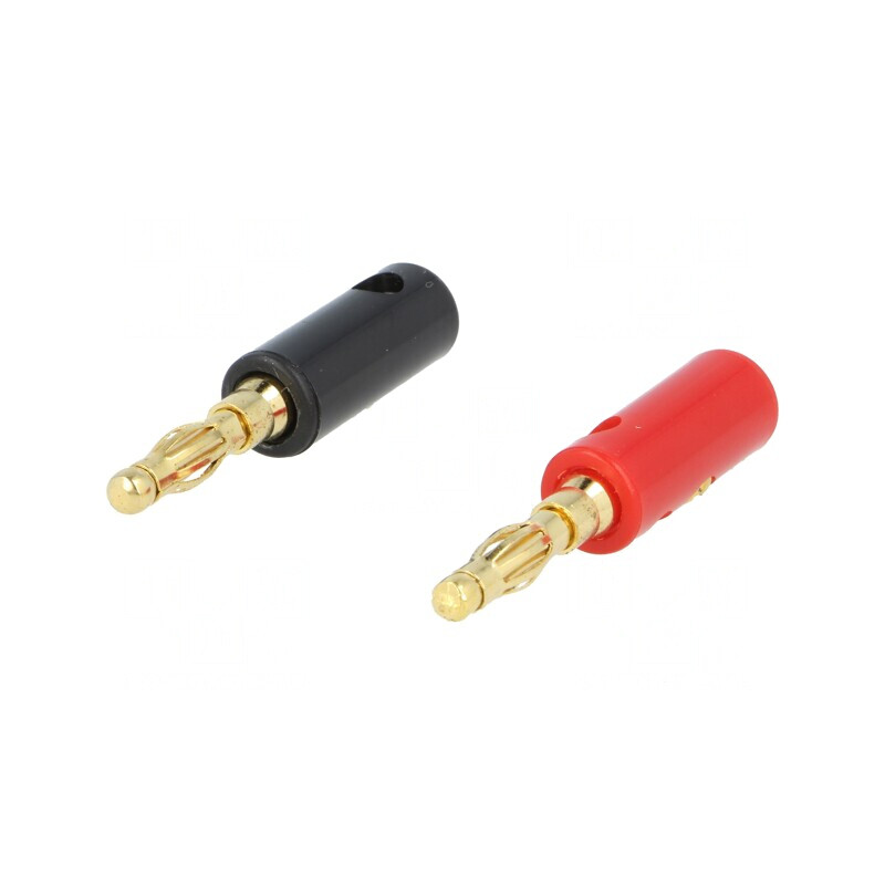Conector Banană 4mm Aurit pentru Cablu | Electronic-mag.ro | Componente Electronice