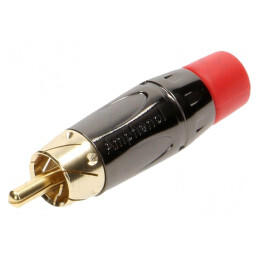Mufă RCA Tată Scurtă Neagră Aurită pentru Lipire | Electronic-mag.ro | Componente Electronice