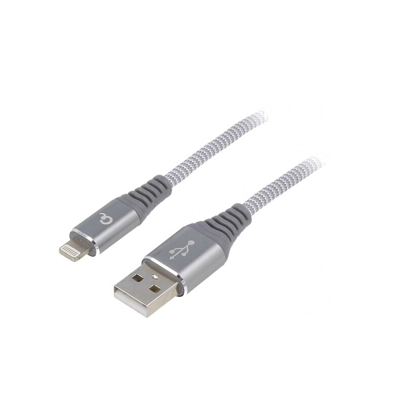 Cablu USB 2.0 Apple Lightning 1m Gri | Electronic-mag.ro | Componente Electronice