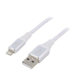 Cablu USB 2.0 Lightning Apple 1m Alb | Electronic-mag.ro | Componente Electronice