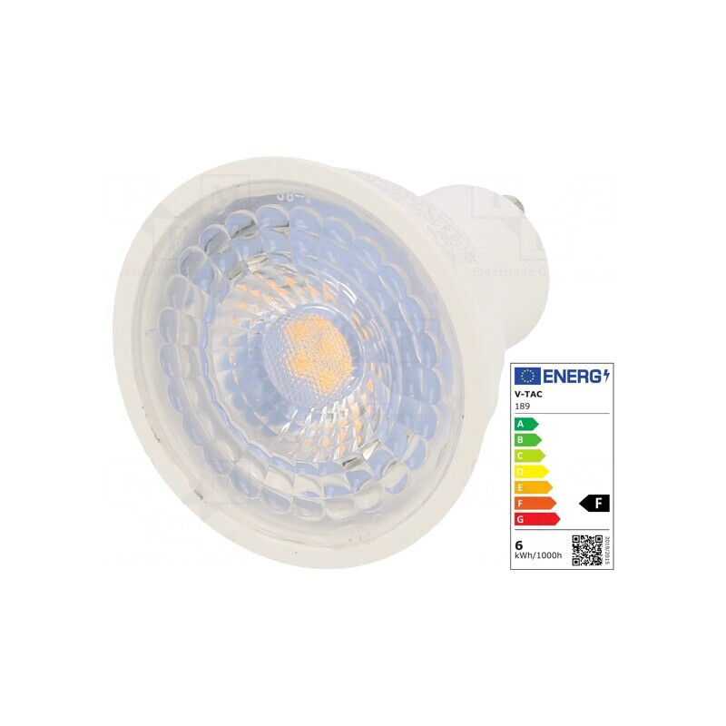 Lampă LED GU10 Alb Cald 6,5W 3000K | Electronic-mag.ro | Componente Electronice