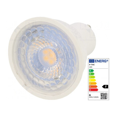 Lampă LED GU10 Alb Cald 6,5W 3000K | Electronic-mag.ro | Componente Electronice