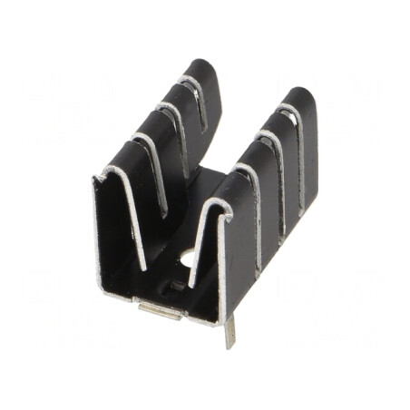 Radiator negru extrudat TO220 16x12.7x12.7mm | Electronic-mag.ro | Componente Electronice