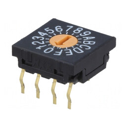 Întrerupător Codificare HEX/BCD 16 Poz THT | Electronic-mag.ro | Componente Electronice