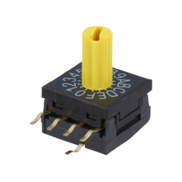 Întrerupător codificare HEX/BCD 16 Poz THT | Electronic-mag.ro | Componente Electronice