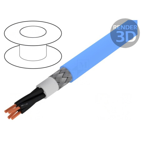 Cablu ecranat IB-BIT 500 CY 4x1mm2 cu tresă de cupru cositorit | Electronic-mag.ro | Componente Electronice