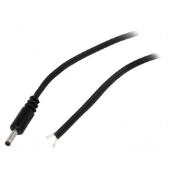 Cablu Alimentare DC Mufă Dreaptă Negru 1,5m 2x0,5mm2 | Electronic-mag.ro | Componente Electronice