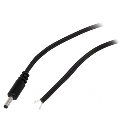 Cablu Alimentare DC Mufă Dreaptă Negru 1,5m 2x0,5mm2 | Electronic-mag.ro | Componente Electronice