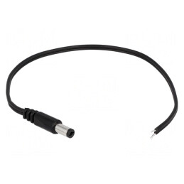Cablu Alimentare DC 5,5/2,1 Negru 1,5m 2x0,5mm² | Electronic-mag.ro | Componente Electronice