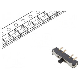 Comutator glisant 3 poziții ON-ON-(ON) 0.3A 4VDC 4 terminale | Electronic-mag.ro | Componente Electronice