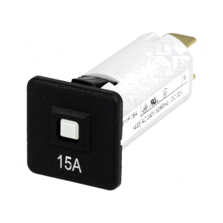 Întrerupător de Supracurent 15A 240VAC 32VDC SPST | Electronic-mag.ro | Componente Electronice