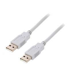 Cablu USB 2.0 A-A 3m Gri
