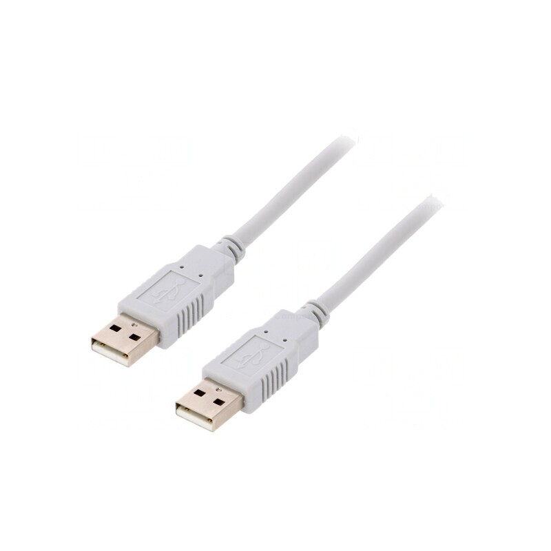 Cablu USB 2.0 A-A 3m Gri | Electronic-mag.ro | Componente Electronice