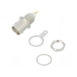 Soclu BNC Mama Aurit 50Ω Lipire POM | Electronic-mag.ro | Componente Electronice