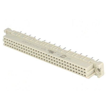 Soclu DIN 41612 tip C mamă 32 PIN THT aurit | Electronic-mag.ro | Componente Electronice