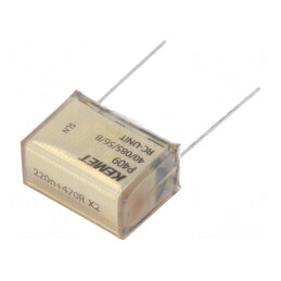 Condensator de Hârtie X2 220nF 275VAC 25.4mm THT | Electronic-mag.ro | Componente Electronice