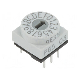 Întrerupător codificare HEX/BCD THT 16 poziții | Electronic-mag.ro | Componente Electronice