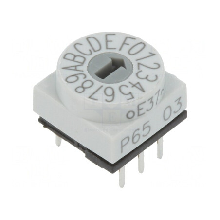 Întrerupător codificare HEX/BCD THT 16 poziții | Electronic-mag.ro | Componente Electronice